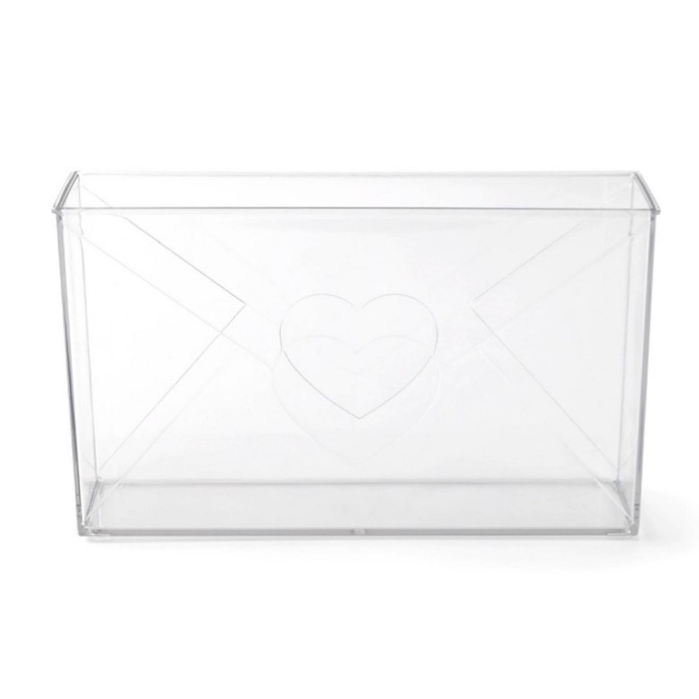 NWT Target Bullseye Playground Valentine’s Acrylic Envelope with Heart Vase